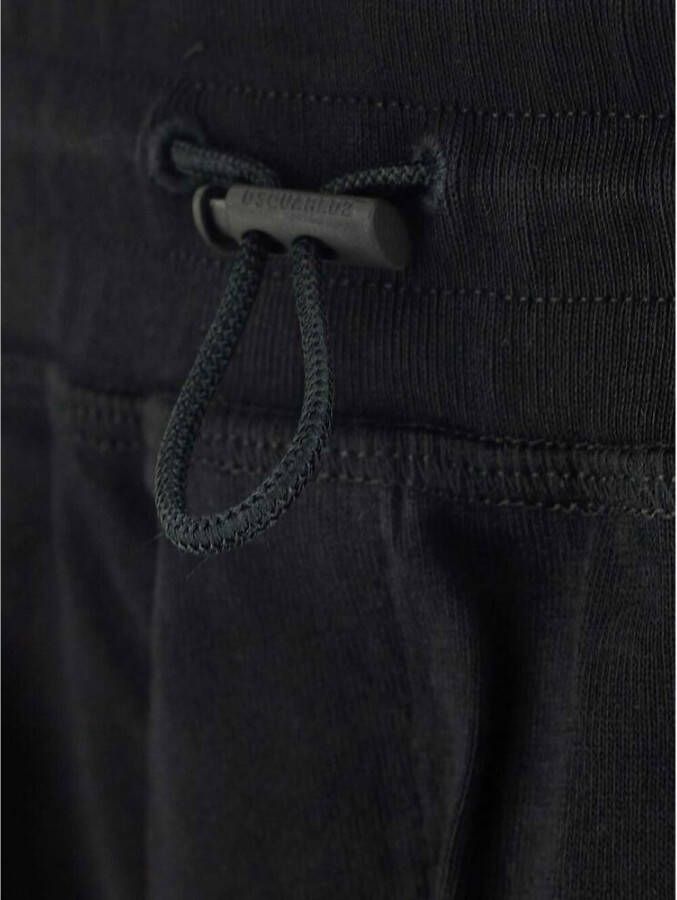 Dsquared2 d2 leaf jersey shorts Zwart Heren