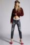 Dsquared2 Donkergrijze Versleten Crop Jeans Grijs Dames - Thumbnail 2