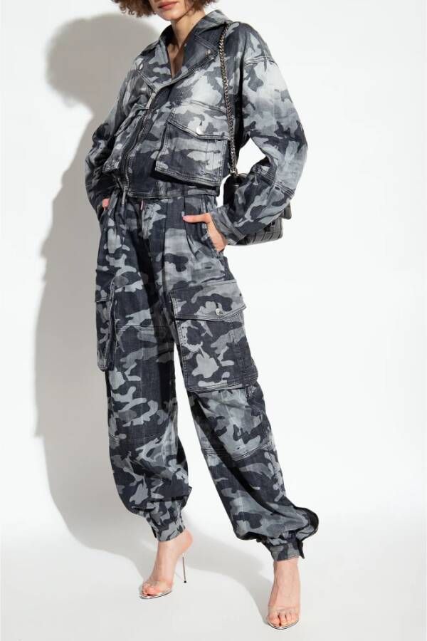 Dsquared2 Spijkerjack met camouflagepatroon Grijs Dames