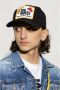 Dsquared2 Reliëf Logo Baseball Cap Fibbia Black Unisex - Thumbnail 3