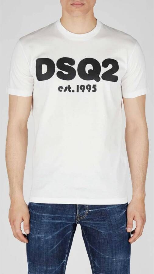 Dsquared2 Dsq2 Est.1995 Katoenen T-shirt Wit Heren