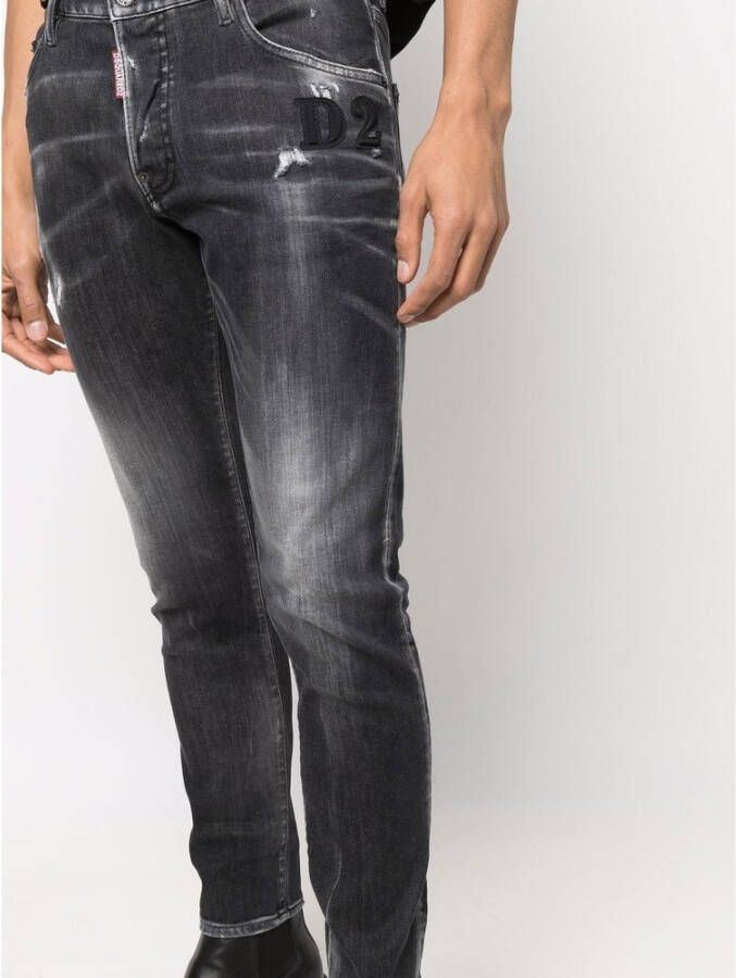 Dsquared2 faded skinny jeans Zwart Heren