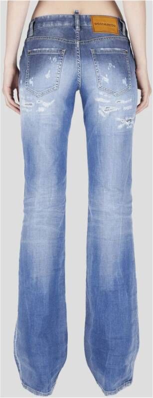 Dsquared2 Mid Waist Flare Jeans Azul 36 Blauw Dames