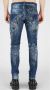 Dsquared2 Gebleekte skinny jeans met bloemenprint Blauw Heren - Thumbnail 2