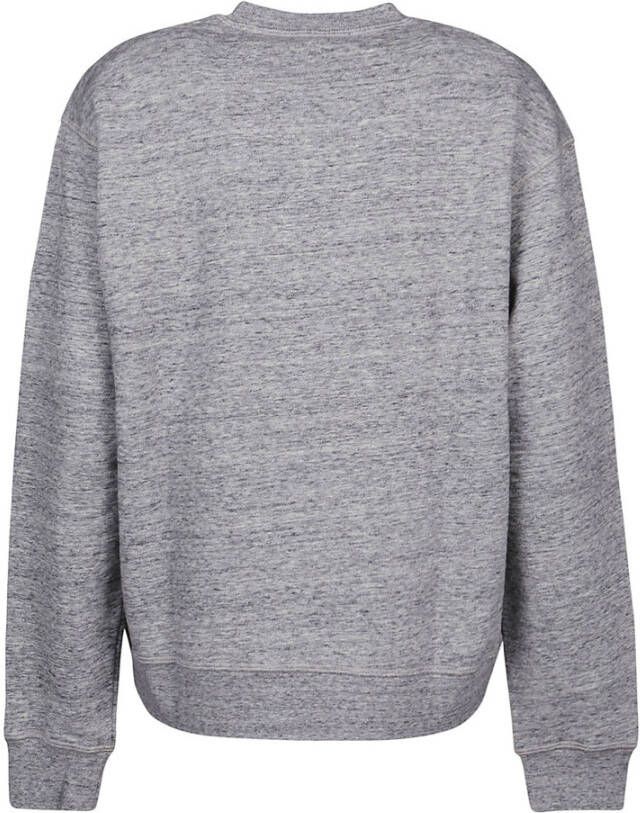 Dsquared2 Grafisch Bedrukte Sweatshirt Oversized Fit Donkergrijs Melange Grijs Dames