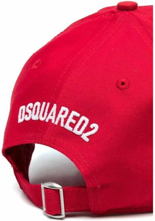 Dsquared2 Vintage Rode Baseballpet met Geborduurde Letters Rood Heren