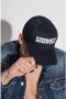 Dsquared2 Navy Blauwe Katoenen Pet Gebogen Klep Logo Print Blauw Heren - Thumbnail 4