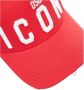 Dsquared2 Icon Baseballpet met Gesp Sluiting Red Unisex - Thumbnail 2