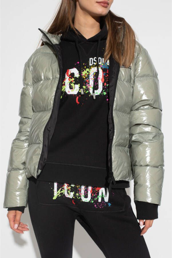 Dsquared2 Hooded down jacket Groen Dames
