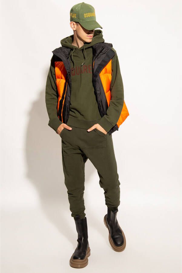 Dsquared2 Hoodie With Logo Groen Heren