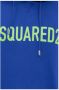 Dsquared2 Blauwe Katoenen Logo Print Hoodie Blue Heren - Thumbnail 2