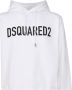 Dsquared2 Witte Katoenen Hoodie met Logo Print Wit Heren - Thumbnail 2