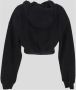 Dsquared2 Trendy Katoenen Cropped Fit Hoodie Zwart Dames - Thumbnail 2