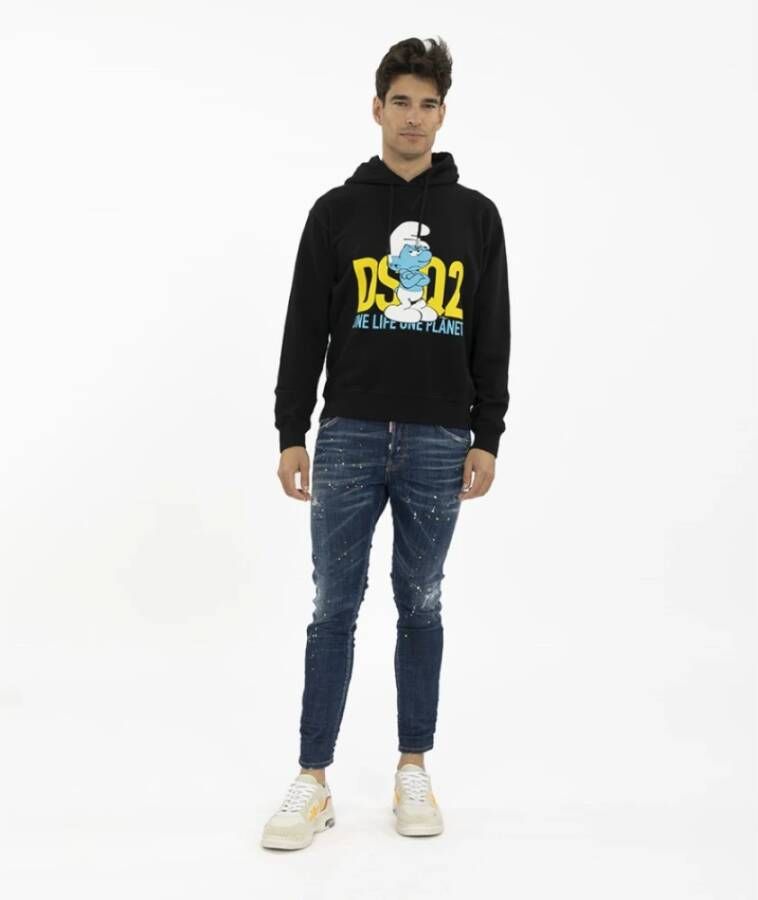 Dsquared2 Grouchy Hoodie Comfortabel en Stijlvol Zwart Heren