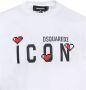 Dsquared2 Witte Ribgebreide Crewneck T-shirts en Polos White Heren - Thumbnail 2