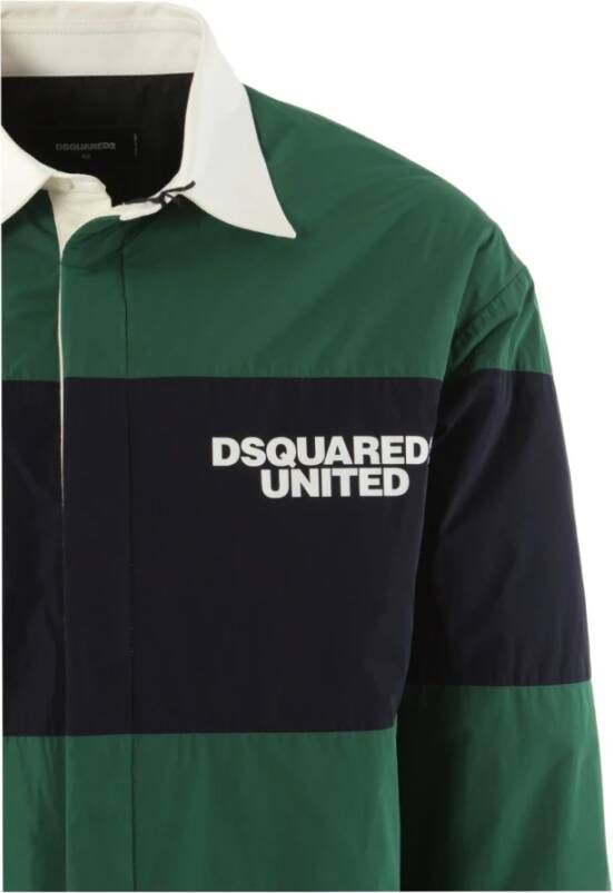 Dsquared2 Heren Casual Overhemd in Groen Blauw Groen Heren