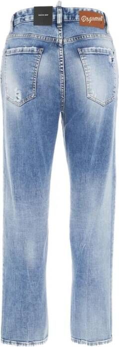 Dsquared2 Blauwe Straight Fit Jeans Aw23 Blauw Dames