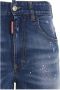 Dsquared2 Gesneden Twiggy Jeans Blauw Dames - Thumbnail 2