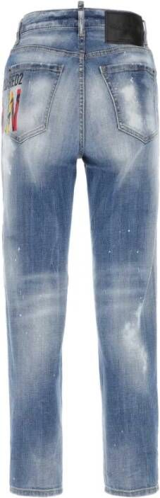 Dsquared2 Stijlvolle Straight Jeans Collectie Blauw Dames
