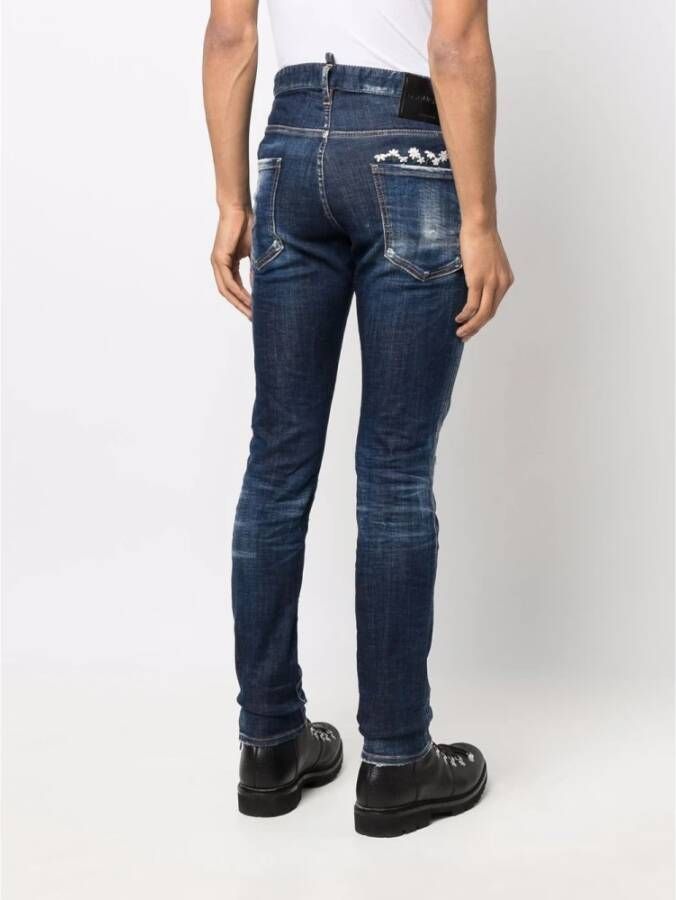 Dsquared2 Slim-Fit Denim Jeans voor Heren Blauw Heren