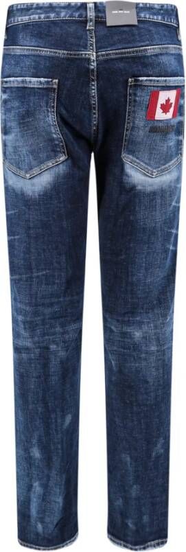 Dsquared2 Slim-fit Blauwe Jeans voor Heren Blauw Heren