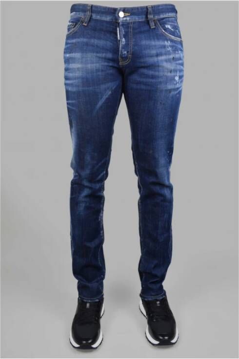 Dsquared2 Donkerblauwe Slim-Fit Jeans Blauw Heren