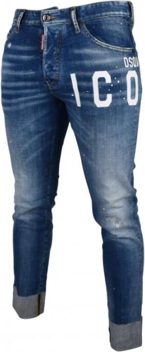 Dsquared2 Slim-Fit Katoenen Jeans Blauw Heren
