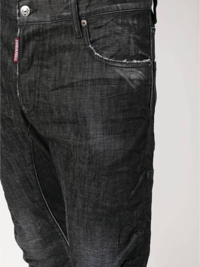 Dsquared2 Slim-Fit Biker Jeans Zwart Heren