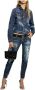 Dsquared2 Cool Girl Cropped Paint Splatter Jeans Blue Dames - Thumbnail 2