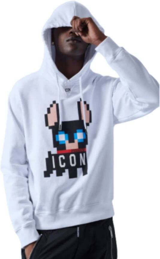 Dsquared2 Katoenen Hoodie Maat M Kleur: 900-Black Zwart Heren