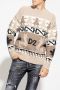 Dsquared2 Ronde-hals Gebreide Trui Beige Heren - Thumbnail 2