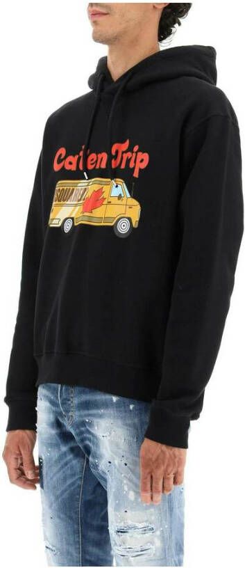 Dsquared2 Caten Trip hoodie Zwart Heren