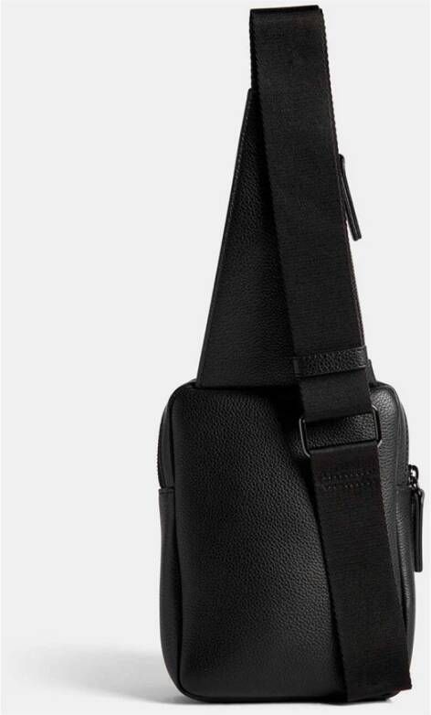 Dsquared2 Leren Messenger Tas Uniek Zwart Heren