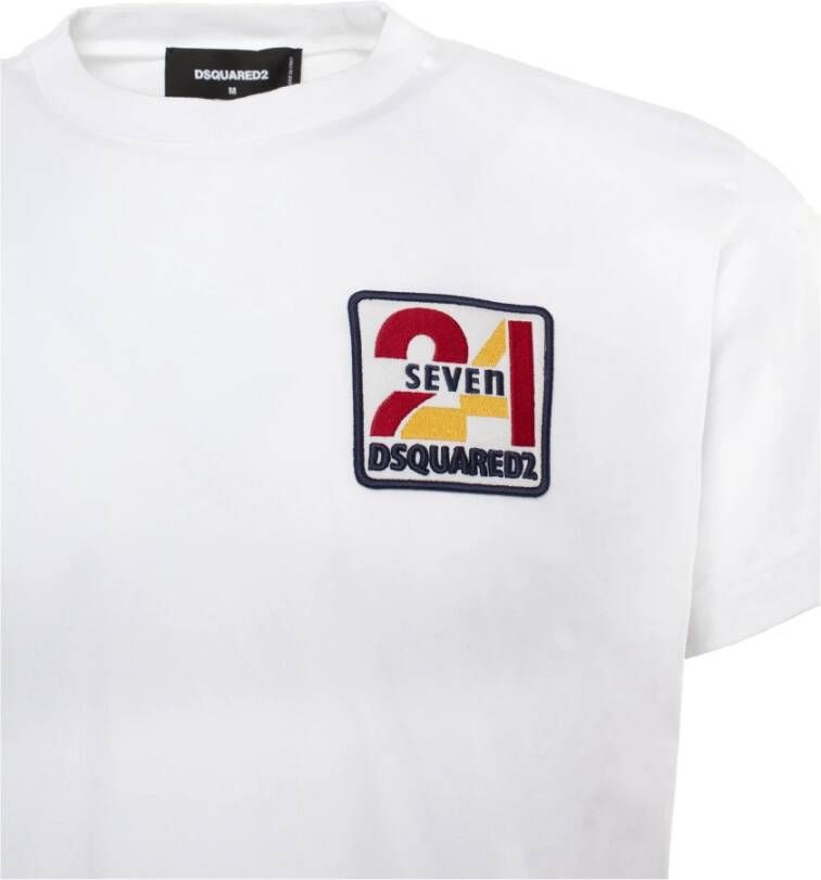 Dsquared2 logo-patch cotton T-shirt Wit Heren