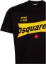 Dsquared2 Aansluitend T-shirt van katoen met logo print Zwart Black Heren - Thumbnail 7