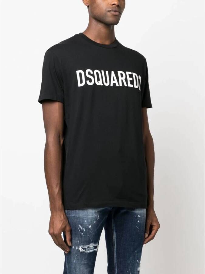 Dsquared2 Logo Print T-Shirt Zwart Heren