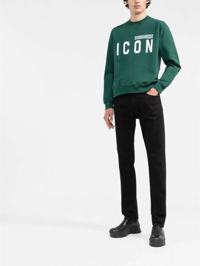 Dsquared2 Logo Split Hoodie Groen Heren