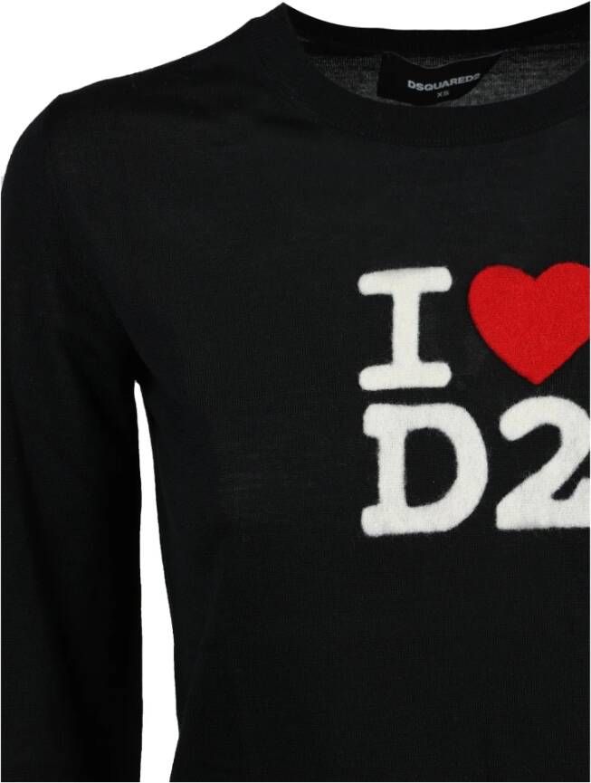 Dsquared2 Long Sleeve Tops Zwart Dames