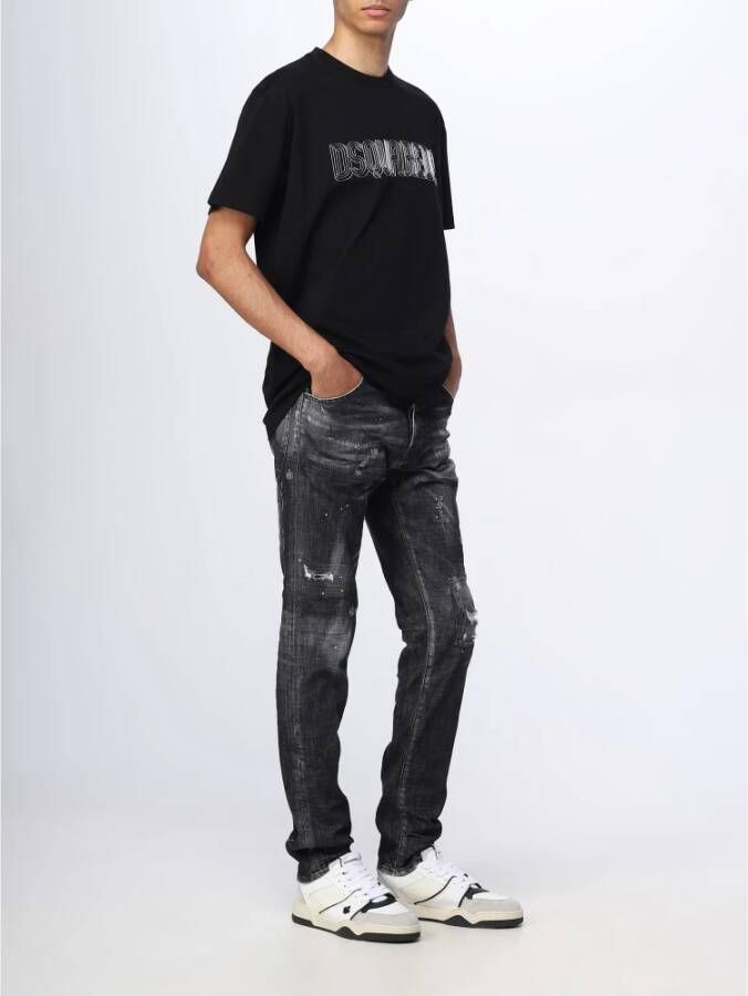 Dsquared2 Stijlvolle Loose-fit Jeans Zwart Heren