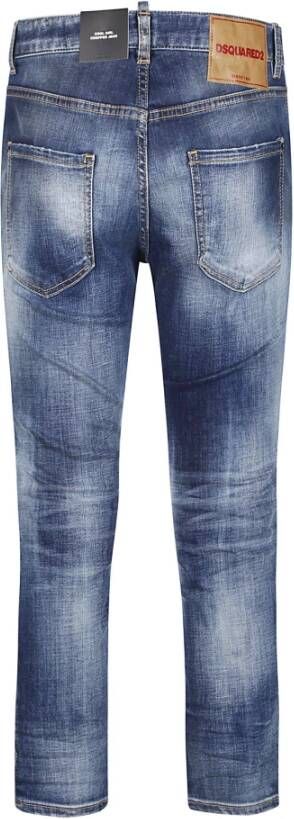 Dsquared2 Marineblauwe Cropped Jeans voor Stoere Meiden Blauw Dames