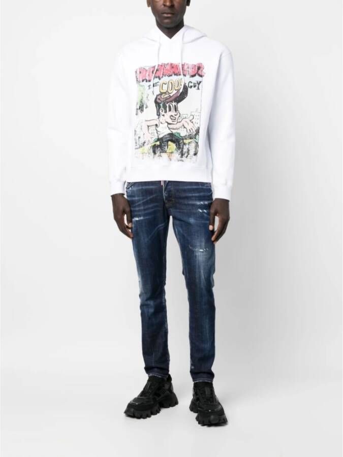 Dsquared2 Navy Blue Skater Jeans Blauw Heren