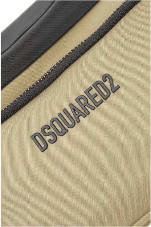 Dsquared2 Nylon Heuptas met Ritssluiting Beige Heren