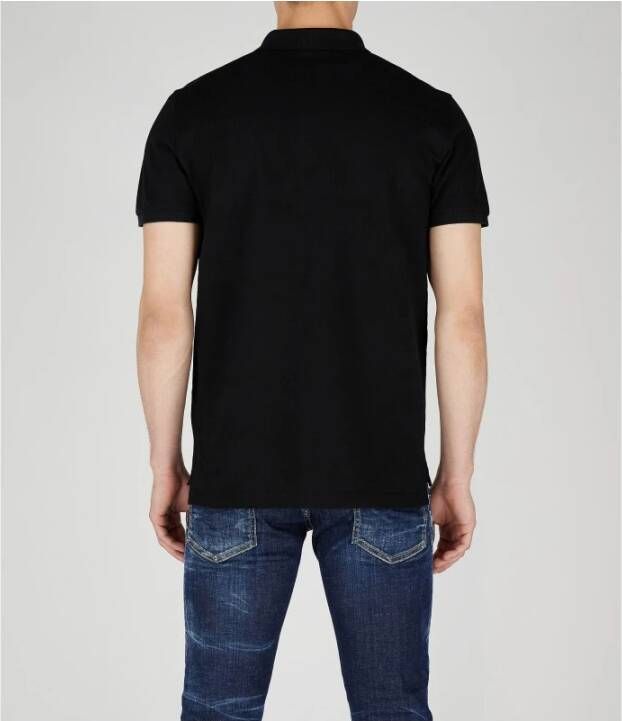 Dsquared2 Piqué Katoenen Polo Shirt Zwart Heren