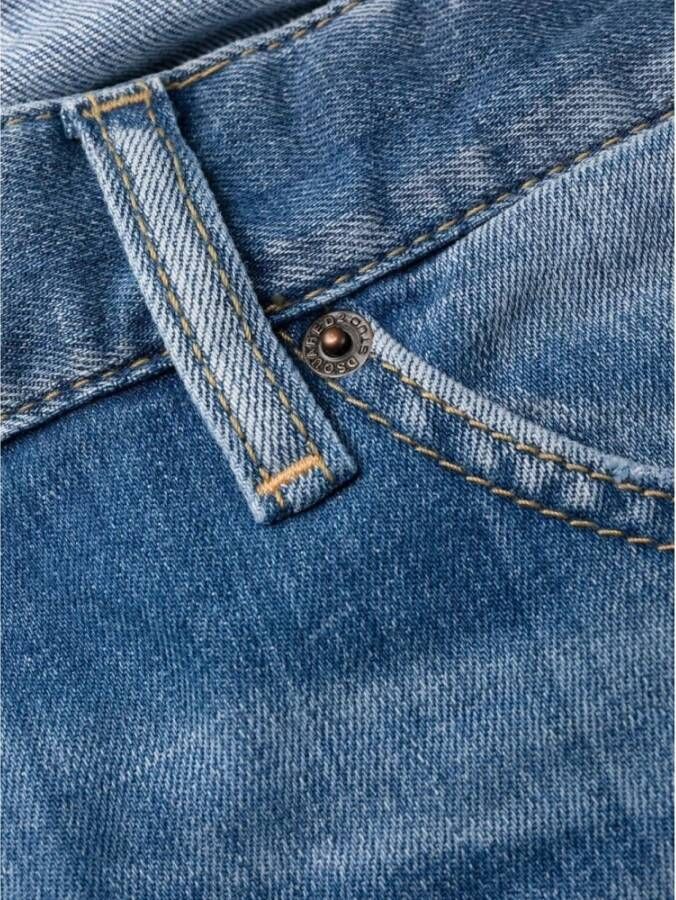 Dsquared2 Versleten Straight-Leg Jeans Blauw Heren