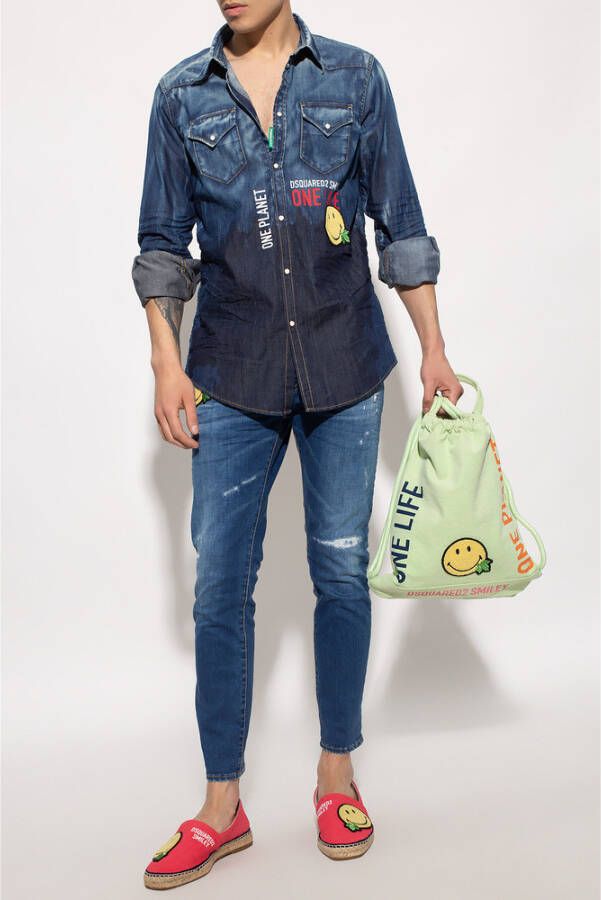Dsquared2 shirt Blauw Heren