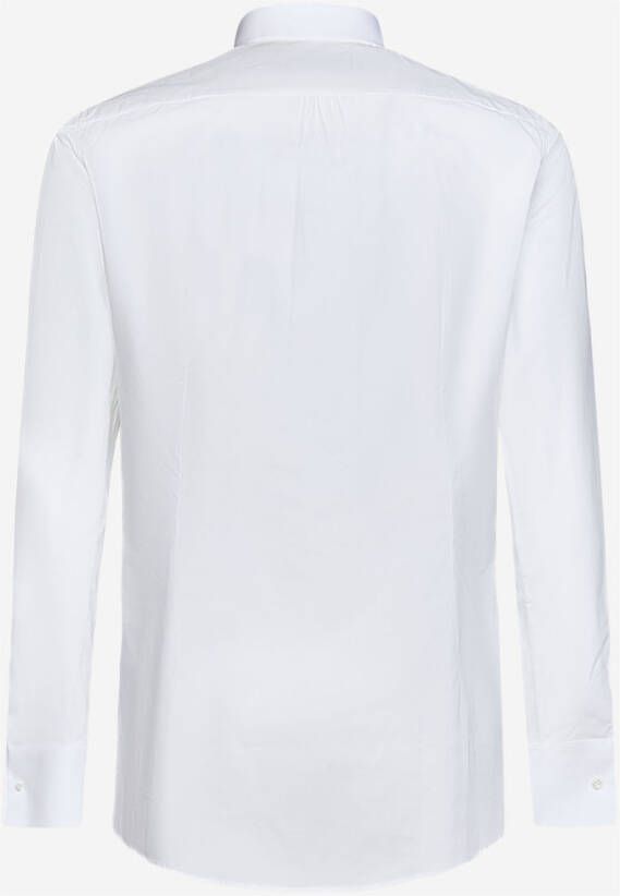 Dsquared2 Witte Katoenen Overhemd met Plastron Detail Wit Heren