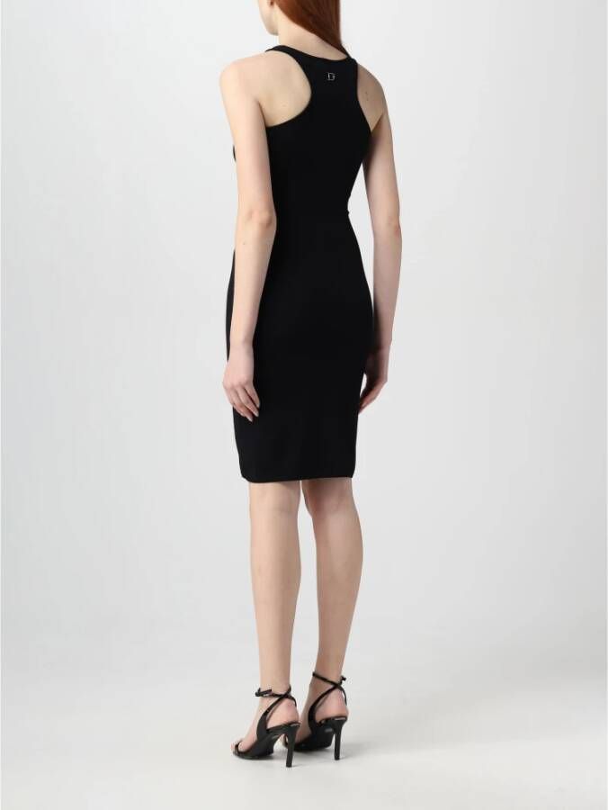 Dsquared2 Uitgesneden Gebreide Midi Jurk Black Dames - Foto 2