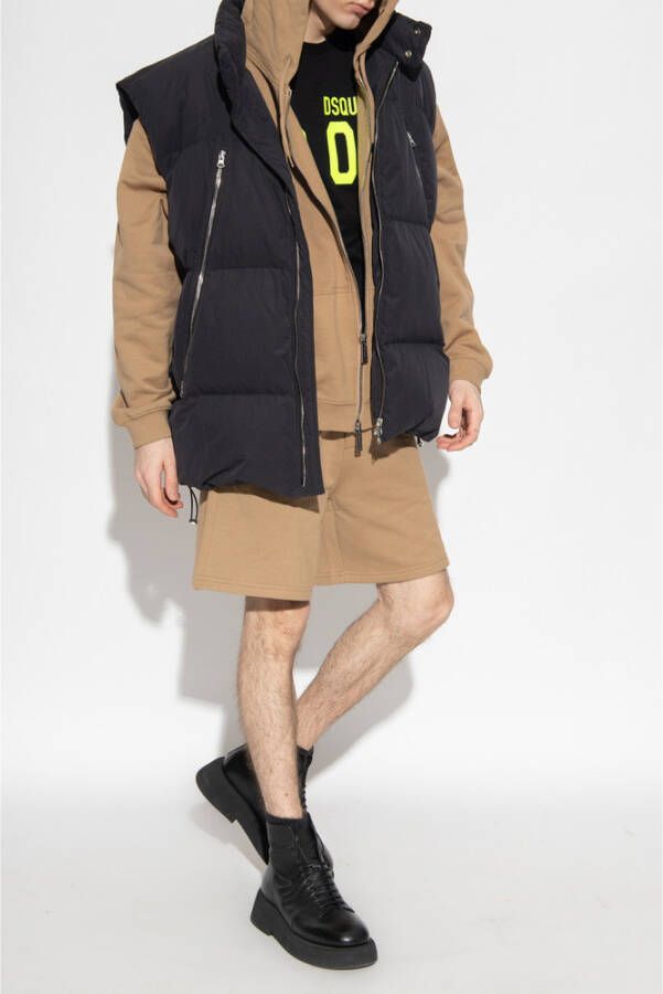 Dsquared2 Shorts met logo Bruin Heren