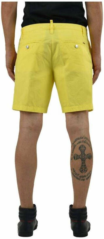 Dsquared2 Gele Katoenen Bermuda Shorts voor Heren Geel Heren