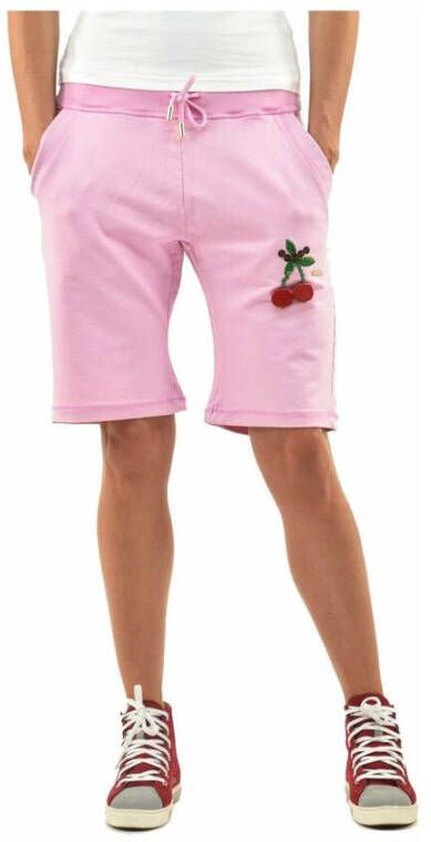 Dsquared2 Elegante en comfortabele katoenen shorts met kersen- en pailletdetails Roze Dames